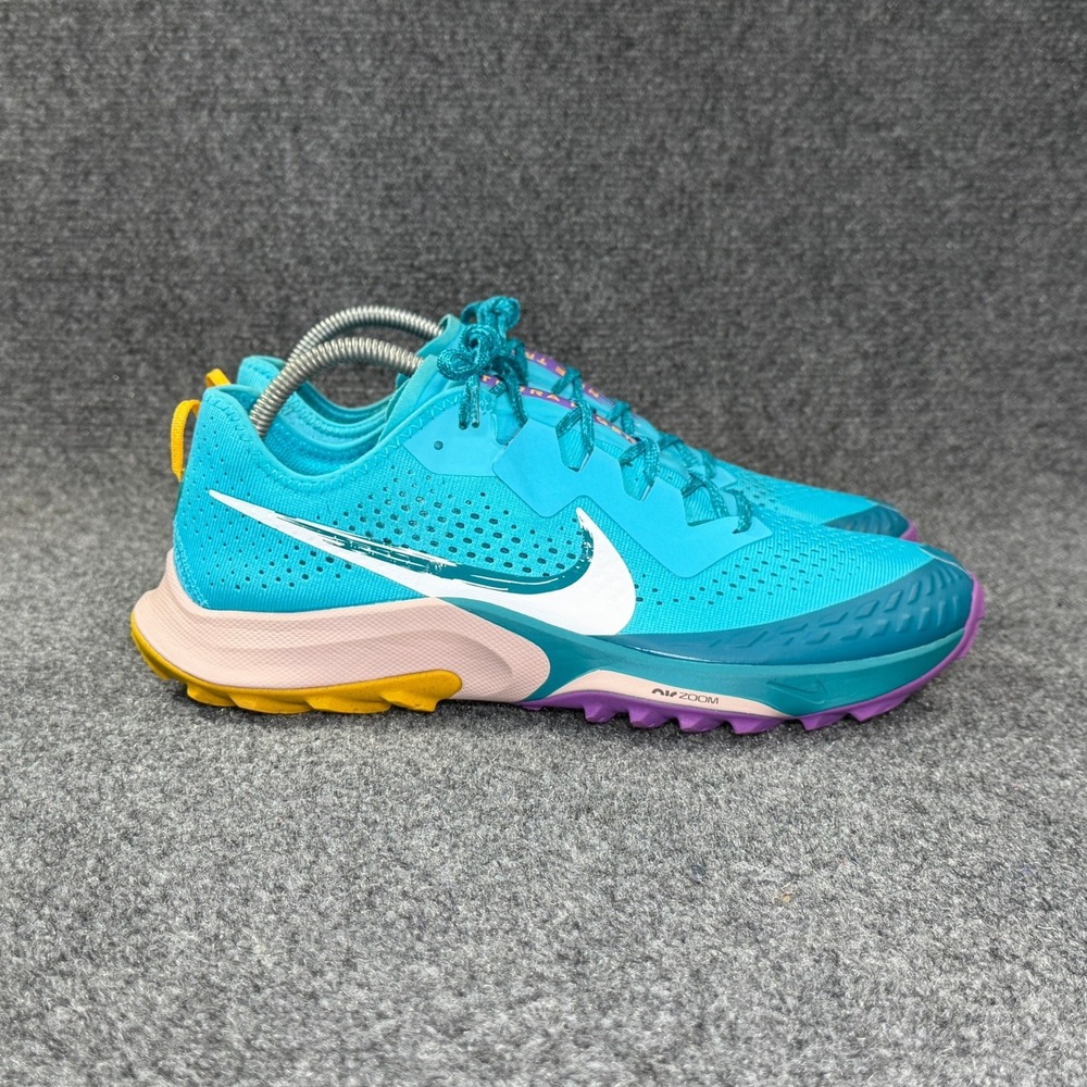 Nike Air Zoom Terra Kiger 7 Trail Running Shoes Men's 11 Turquoise Blue Athletic